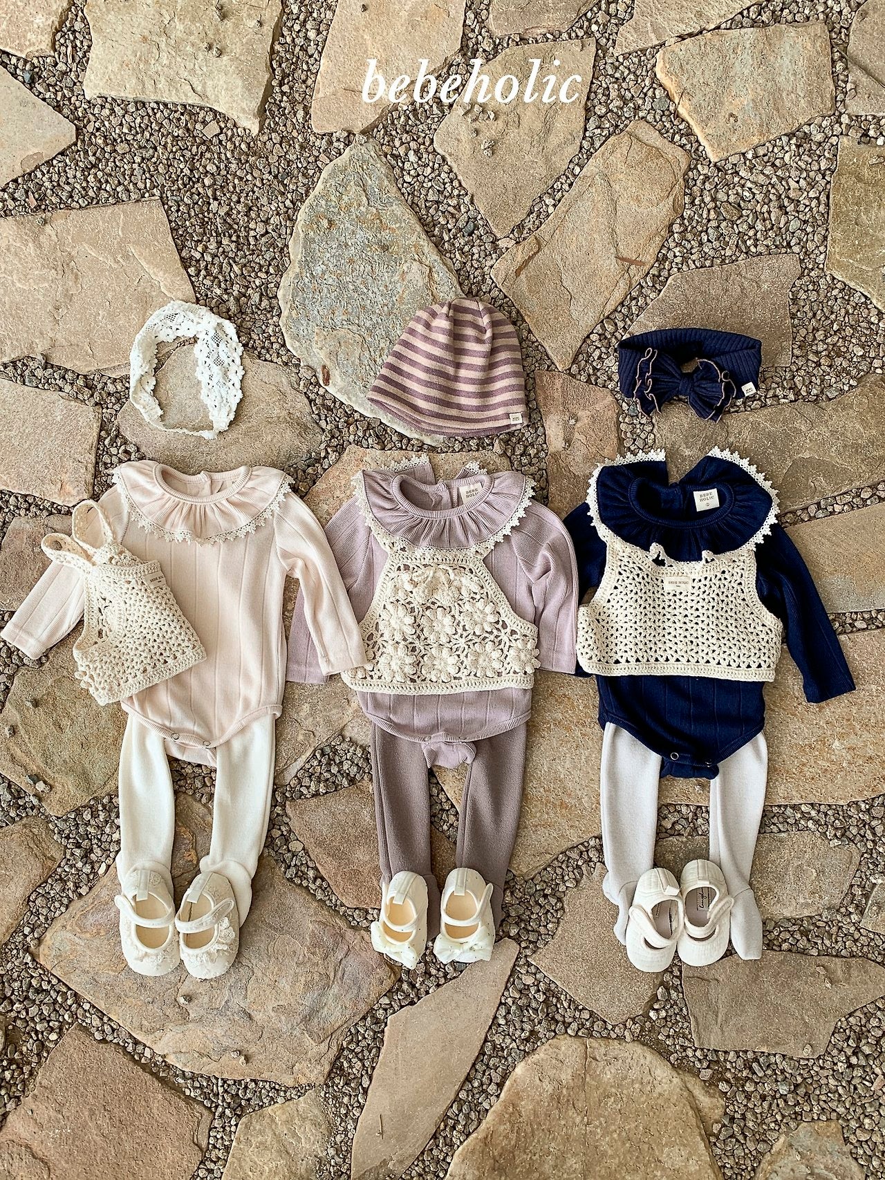 ［bebe holic］Via ruffle rompers
