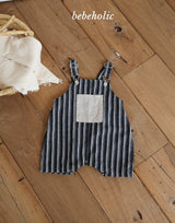 ［bebe holic］More stripe suspender suit