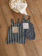 ［bebe holic］More stripe suspender suit