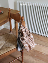 ［bebe holic］Aco check suspender pants