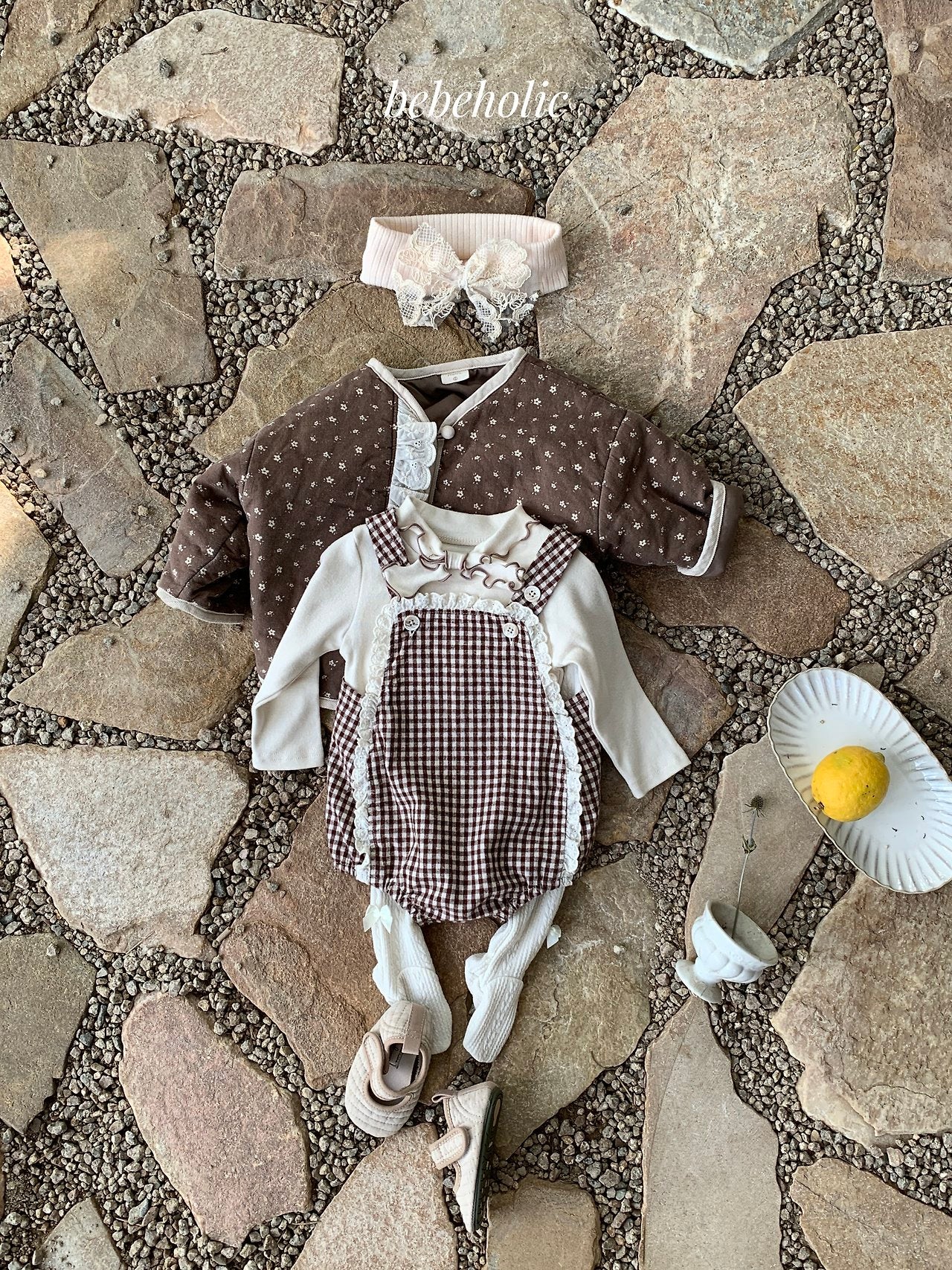 ［bebe holic］Petit lace suspender suit