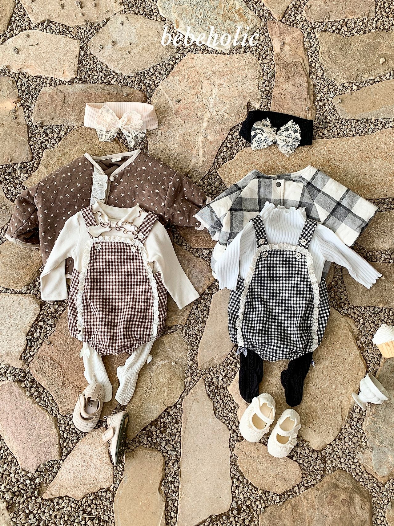 ［bebe holic］Petit lace suspender suit