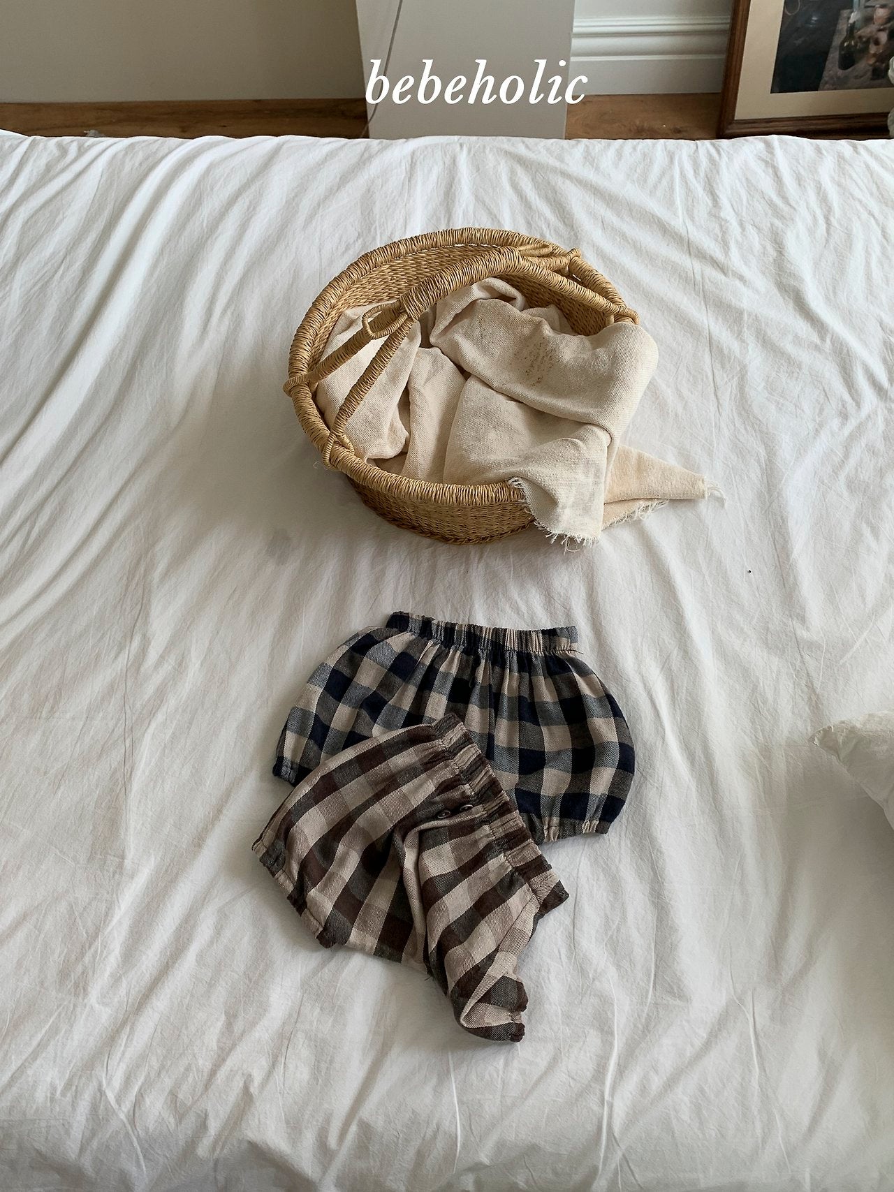 ［bebe holic］Tico check pants