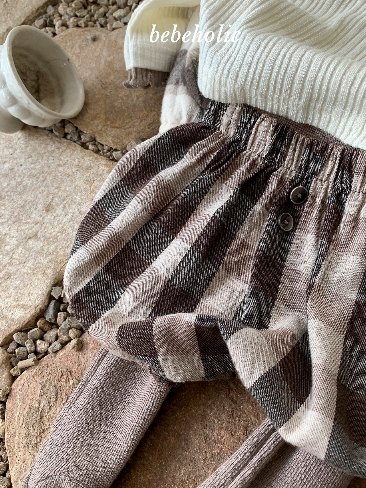 ［bebe holic］Tico check pants