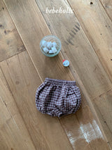 ［bebe holic］Subby check pumpkin pants