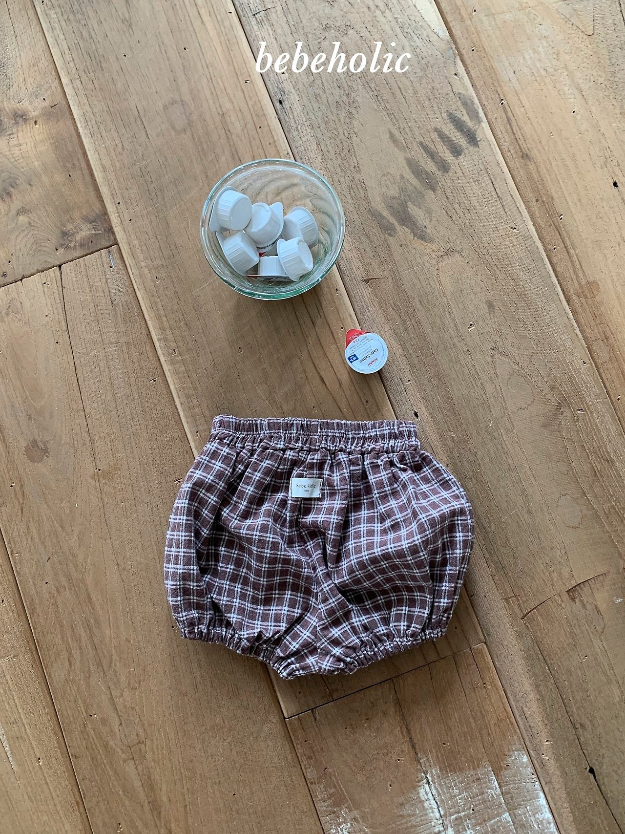 ［bebe holic］Subby check pumpkin pants