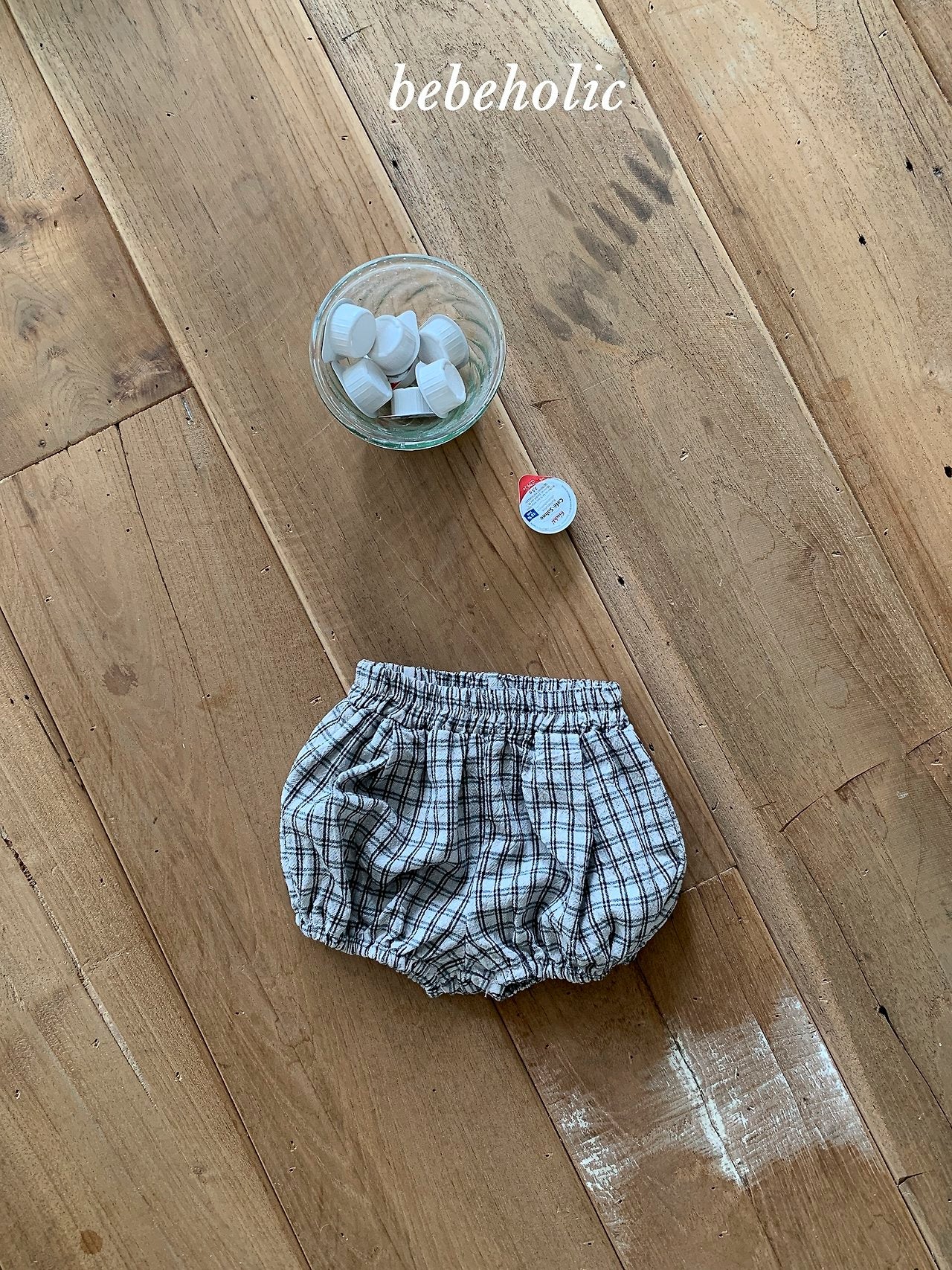 ［bebe holic］Subby check pumpkin pants