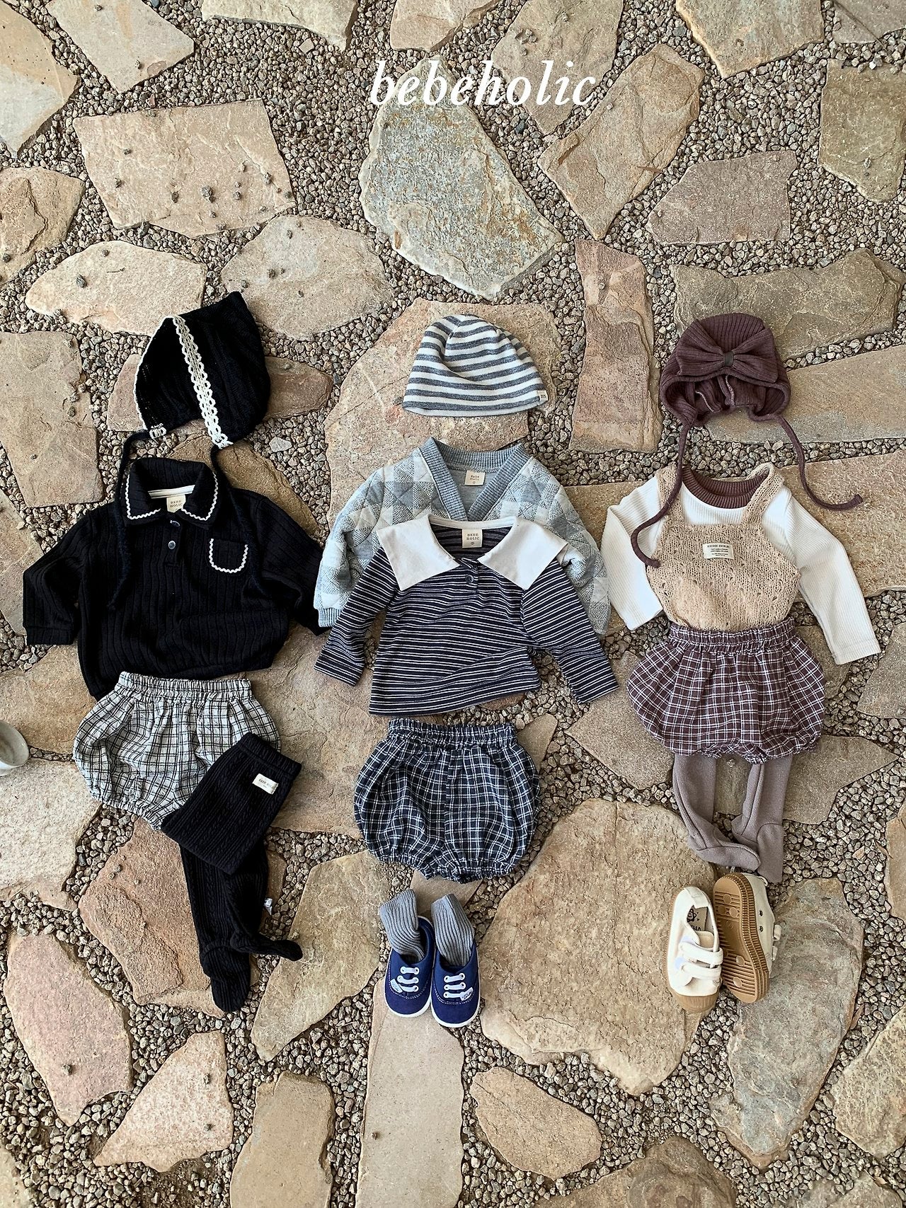 ［bebe holic］Subby check pumpkin pants