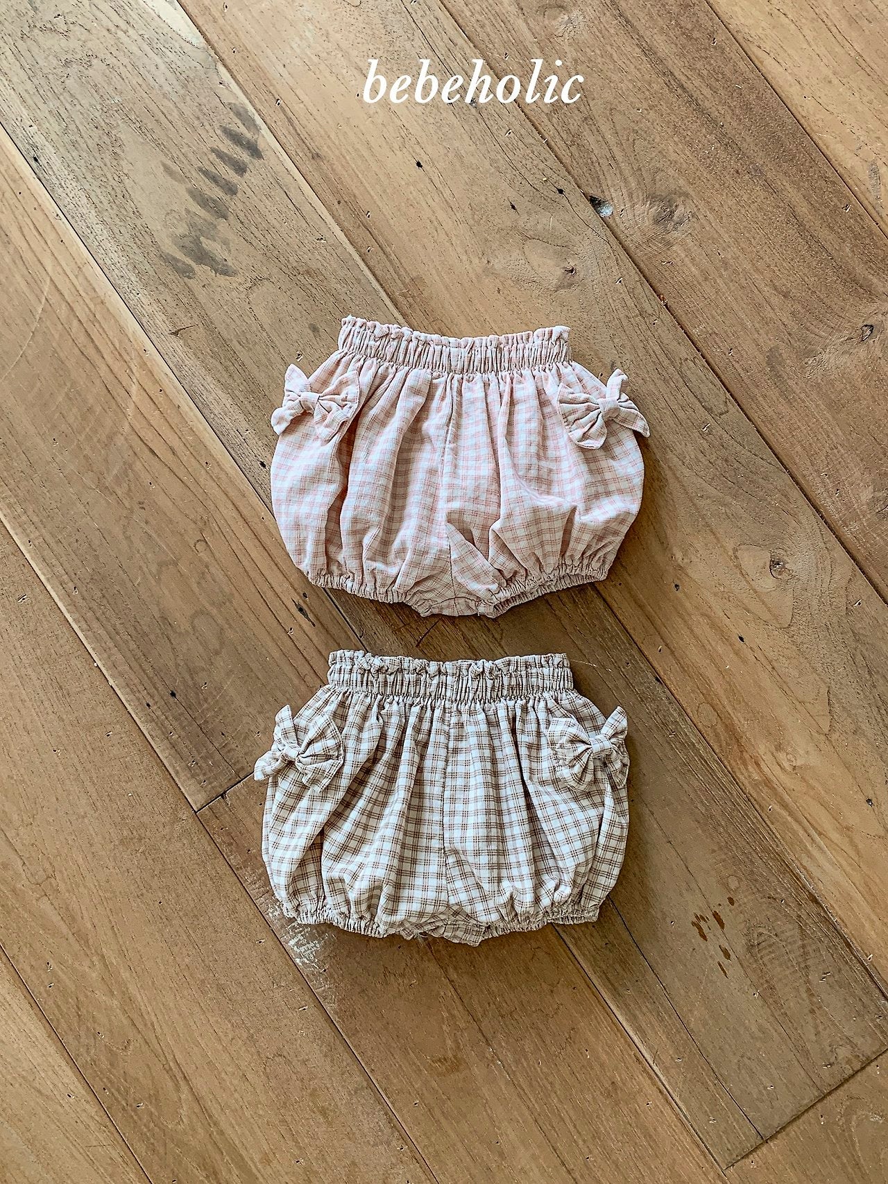 ［bebe holic］Ribbon check bloomer