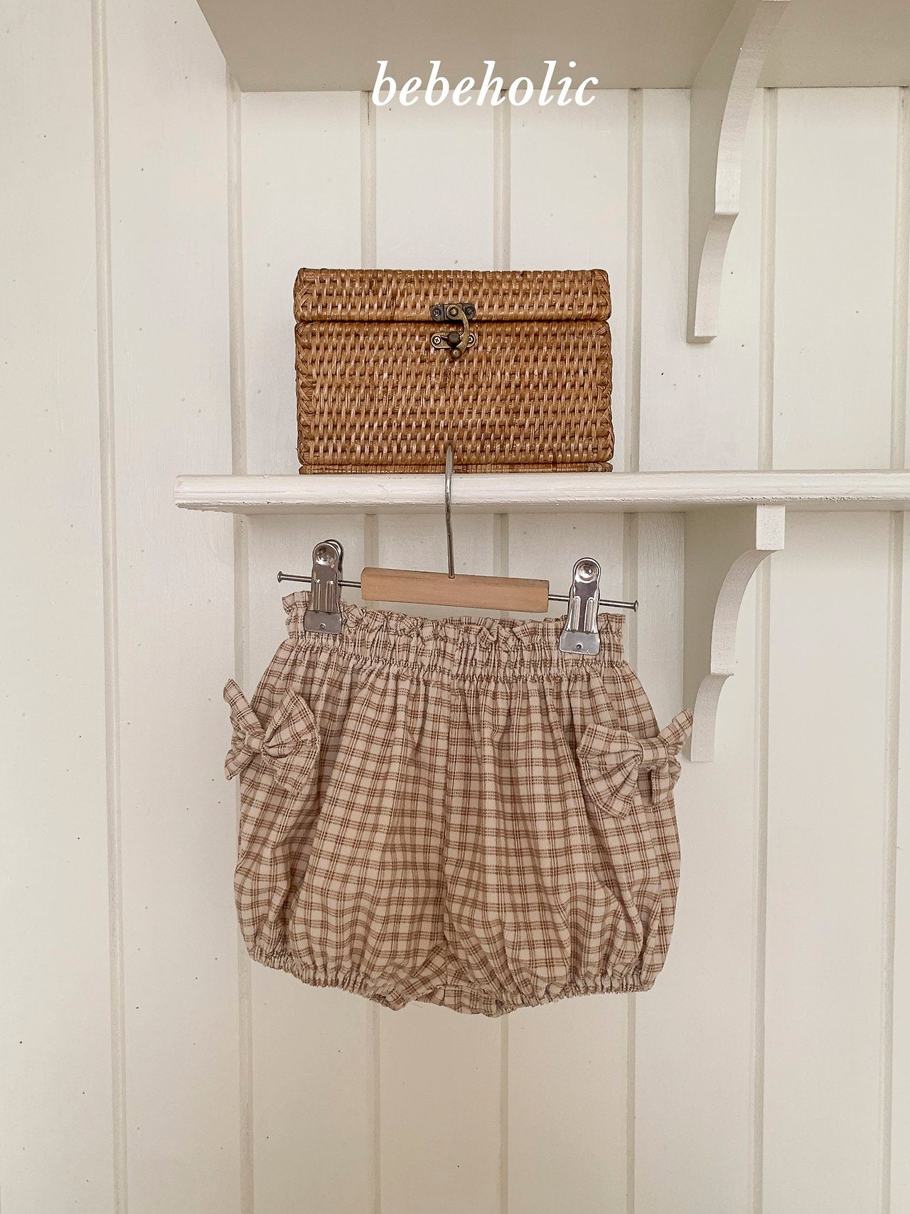 ［bebe holic］Ribbon check bloomer
