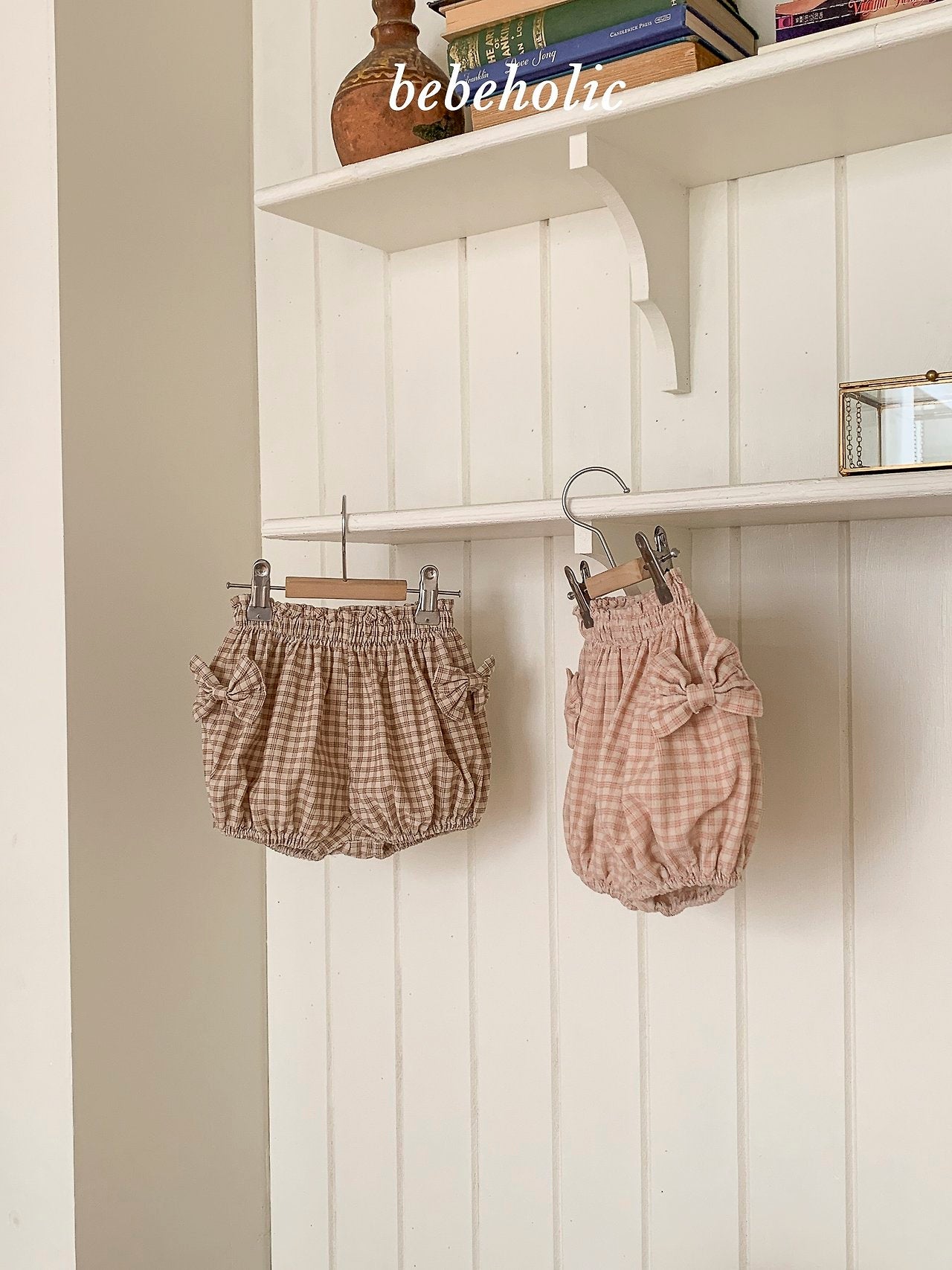［bebe holic］Ribbon check bloomer