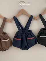 ［bebe holic］Fuzy suspender bloomer
