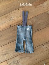 ［bebe holic］Rissa stripe suspender pants