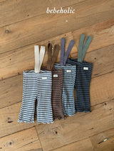 ［bebe holic］Rissa stripe suspender pants