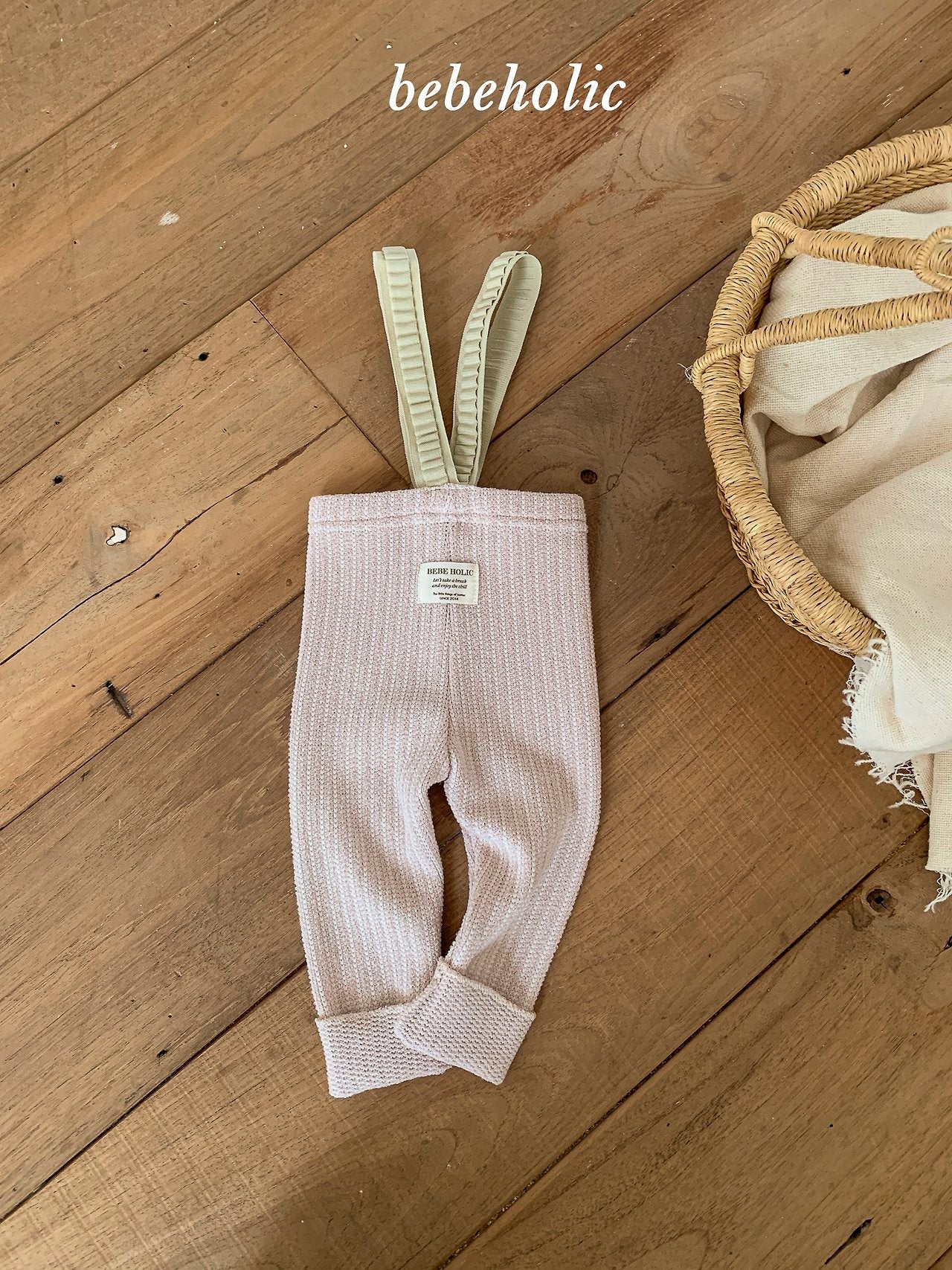 ［bebe holic］Claire knit suspender leggings