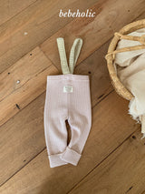 ［bebe holic］Claire knit suspender leggings