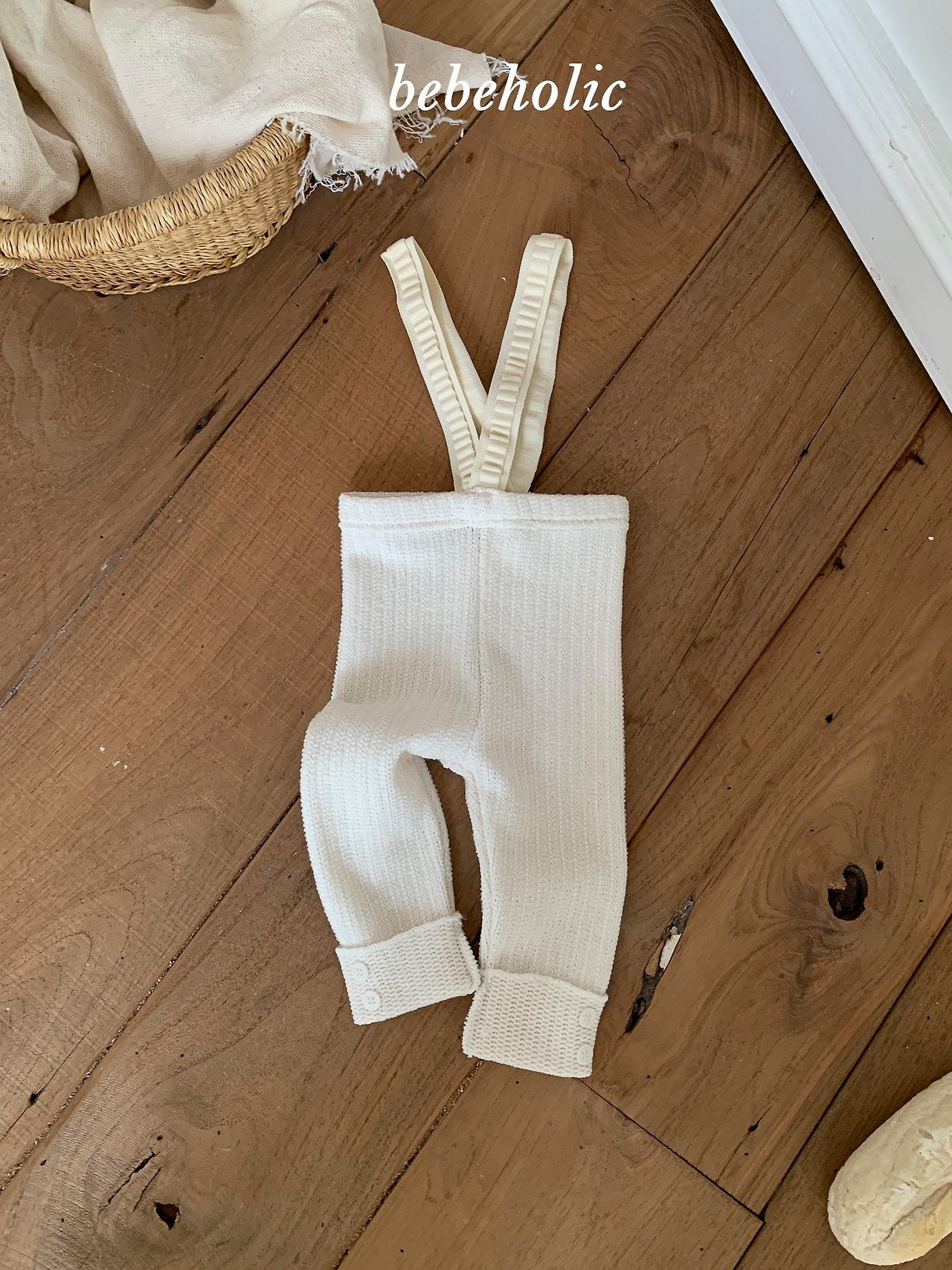 ［bebe holic］Claire knit suspender leggings