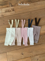 ［bebe holic］Claire knit suspender leggings