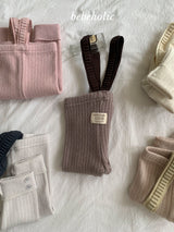［bebe holic］Claire knit suspender leggings