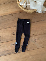 ［bebe holic］Ribbon foot leggings