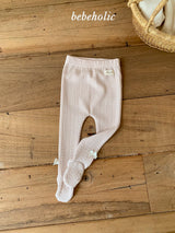 ［bebe holic］Ribbon foot leggings