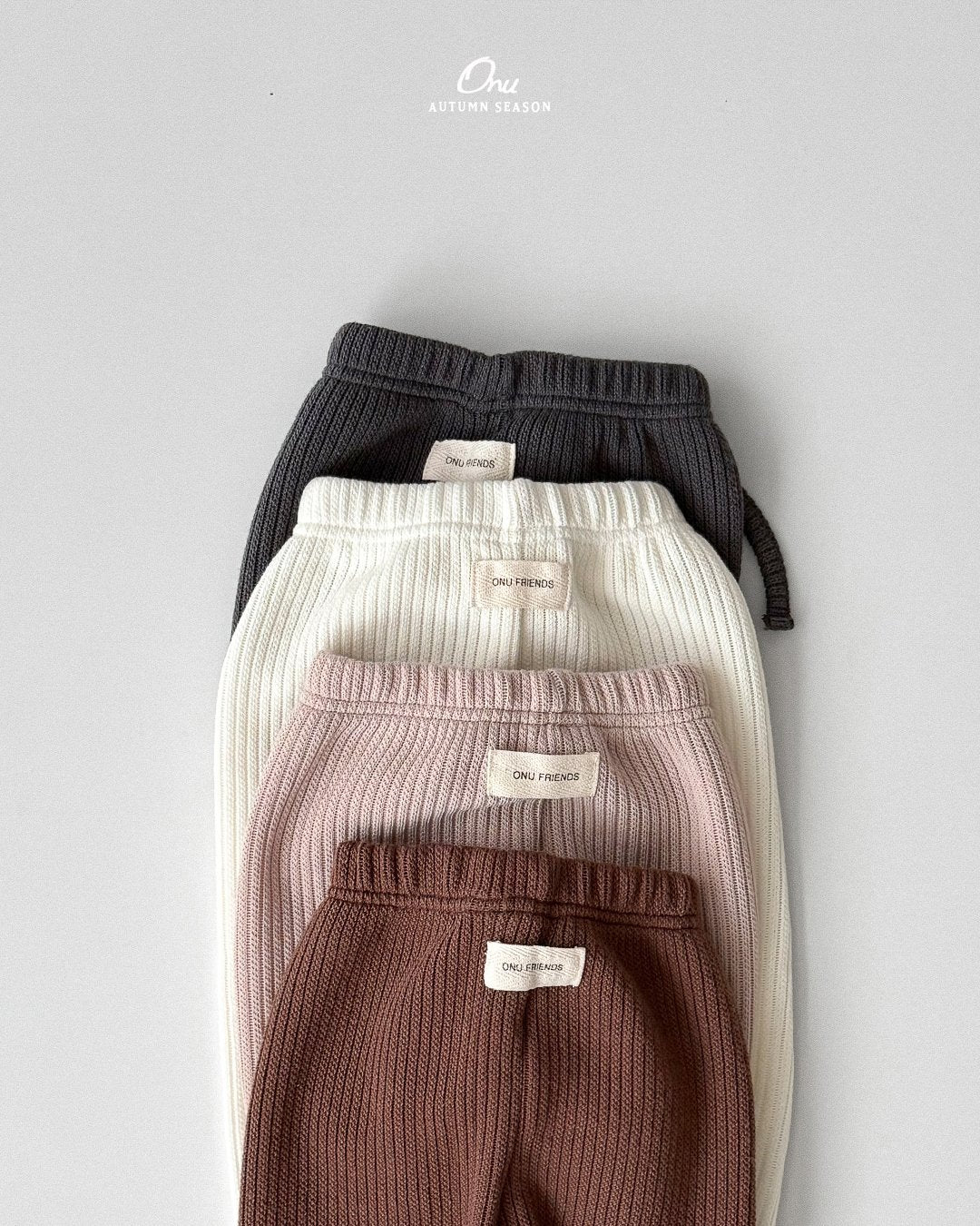 ［onu］Slim rib pants