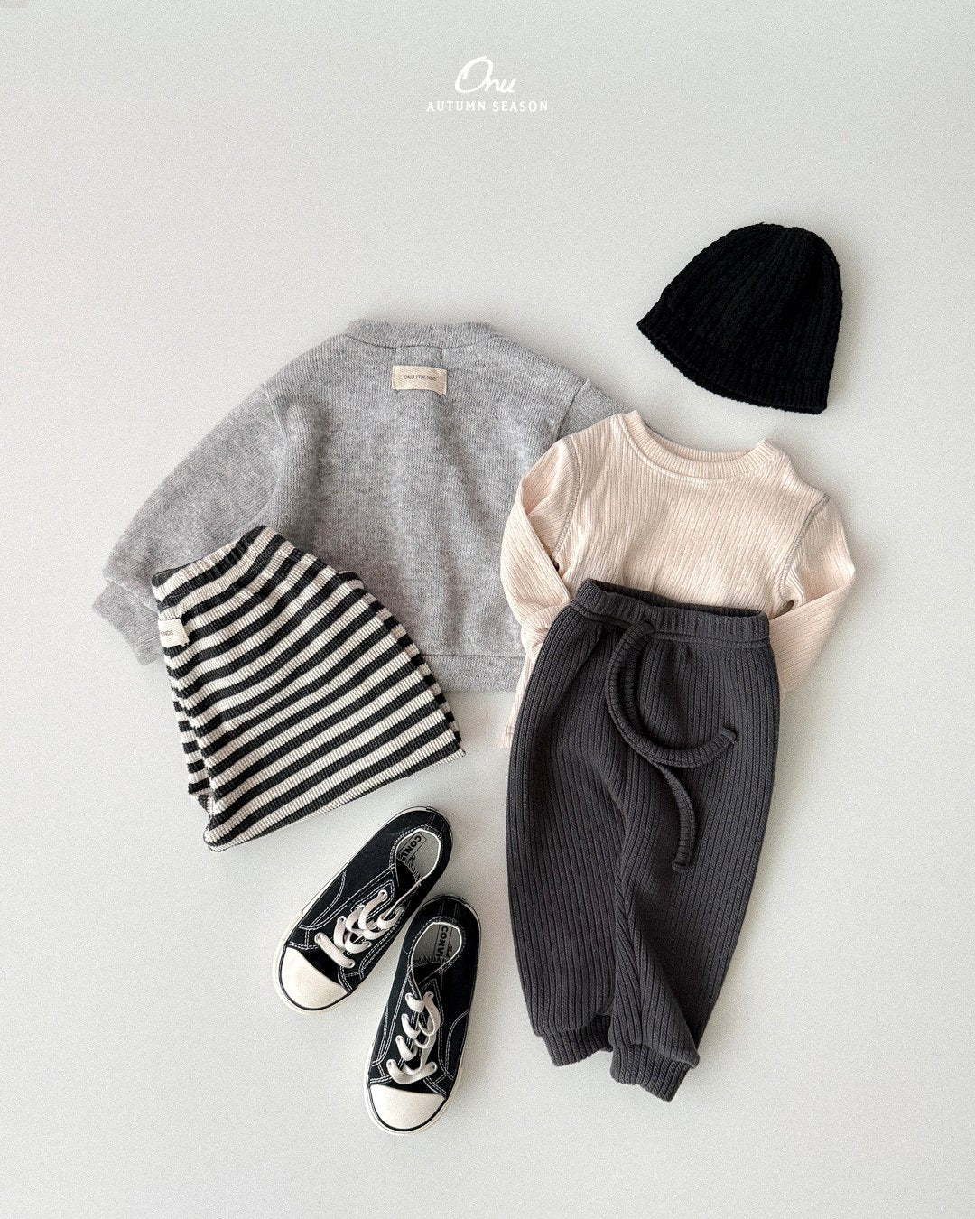 ［onu］Slim rib pants