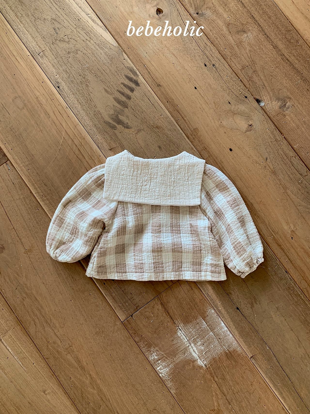 ［bebe holic］Melly cape check blouse
