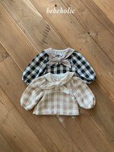 ［bebe holic］Melly cape check blouse