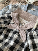［bebe holic］Melly cape check blouse