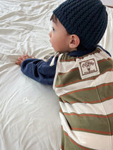 ［onu］String stripe ovrealls