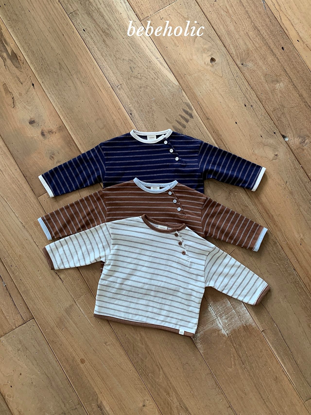 ［bebe holic］Litten stripe tee
