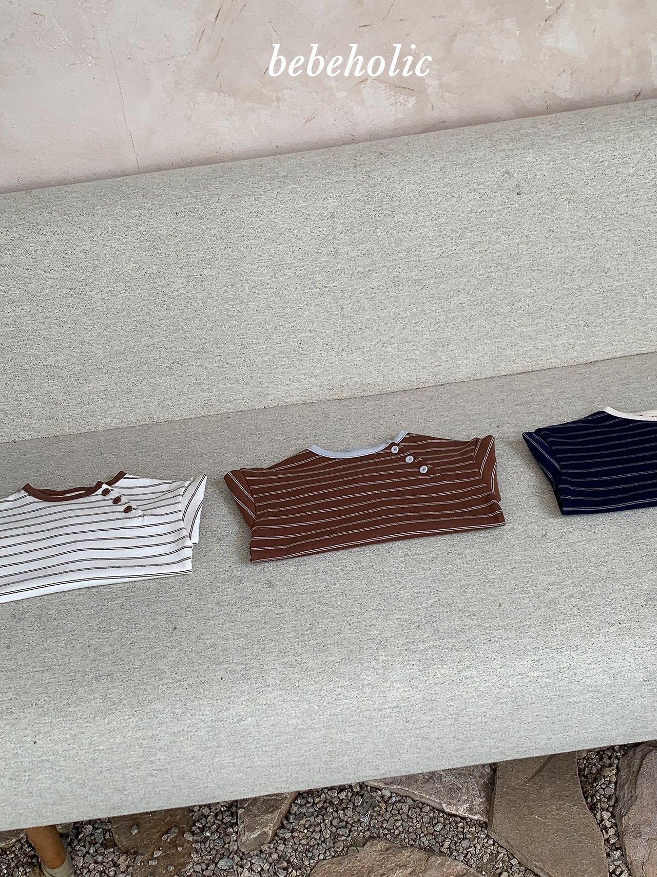 ［bebe holic］Litten stripe tee