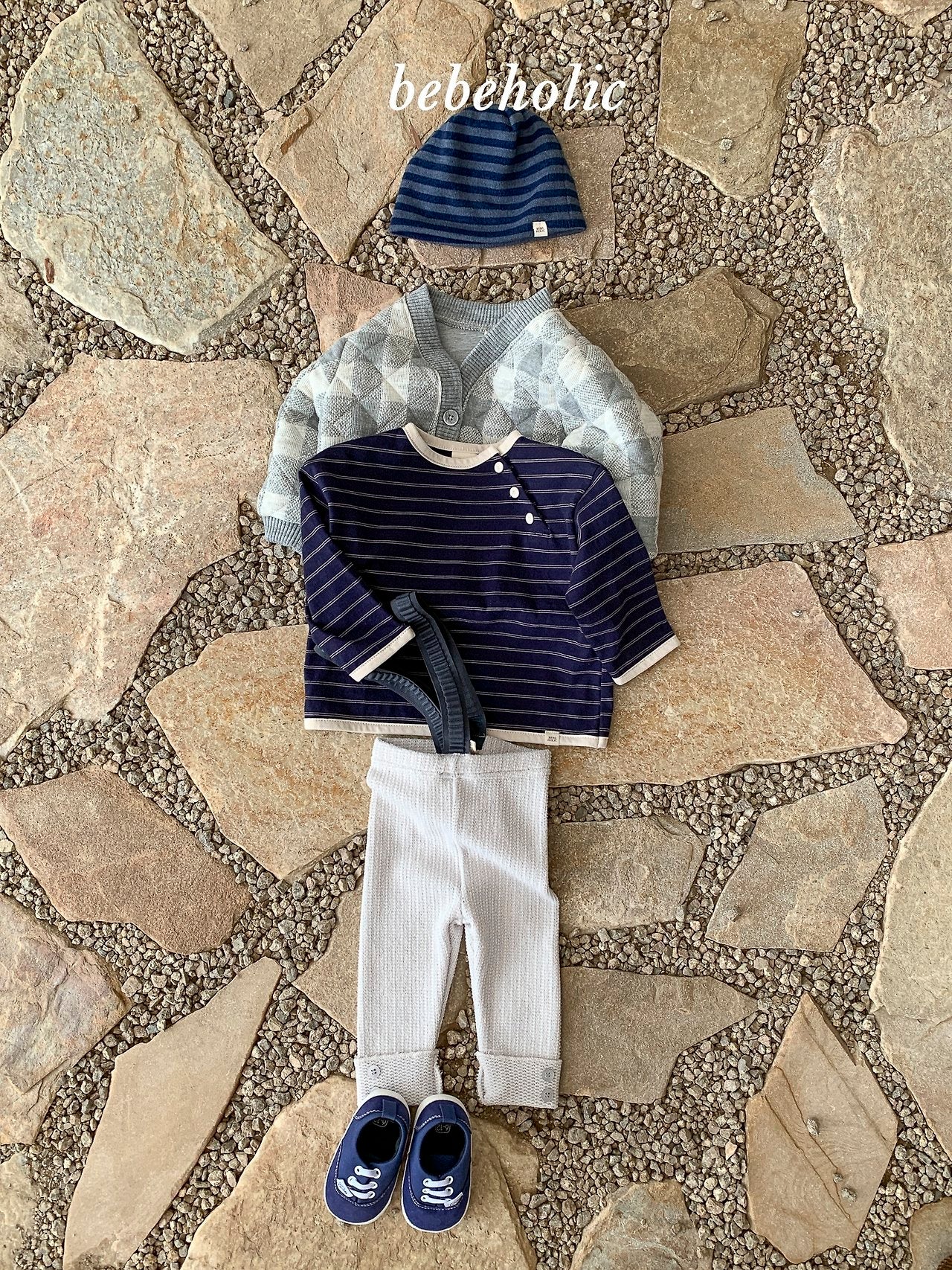 ［bebe holic］Litten stripe tee