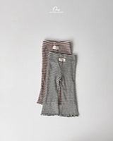 ［onu］Stripe mellow flare pants