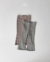 ［onu］Stripe mellow flare pants