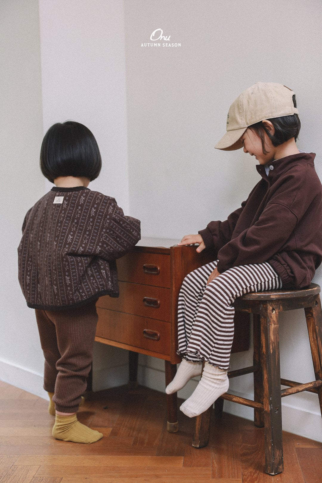 ［onu］Stripe mellow flare pants
