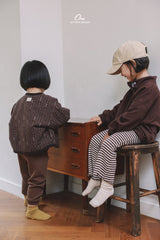 ［onu］Stripe mellow flare pants
