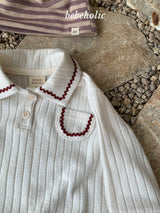 ［bebe holic］Tinny collar pocket tee