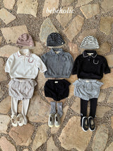 ［bebe holic］Tinny collar pocket tee