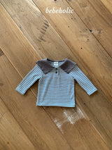 ［bebe holic］Stripe sailor collar tops