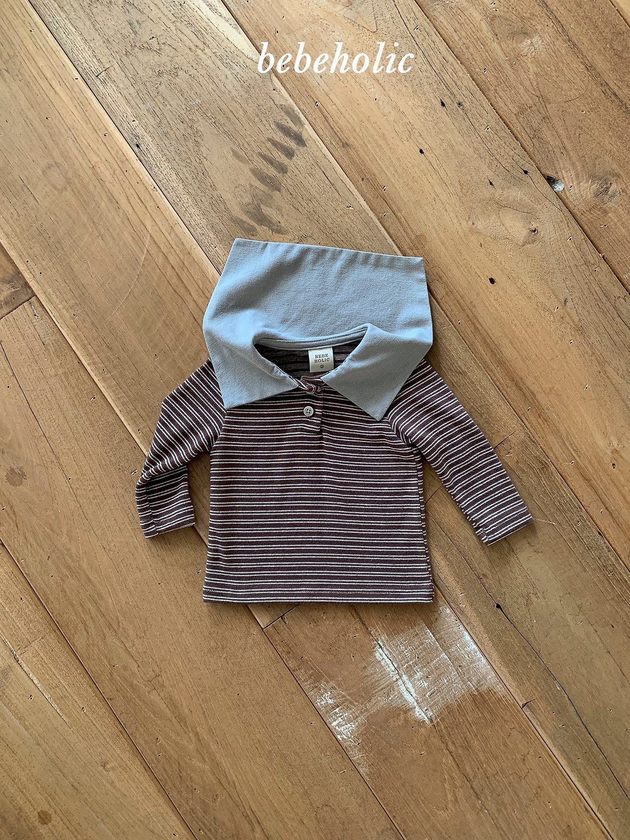 ［bebe holic］Stripe sailor collar tops