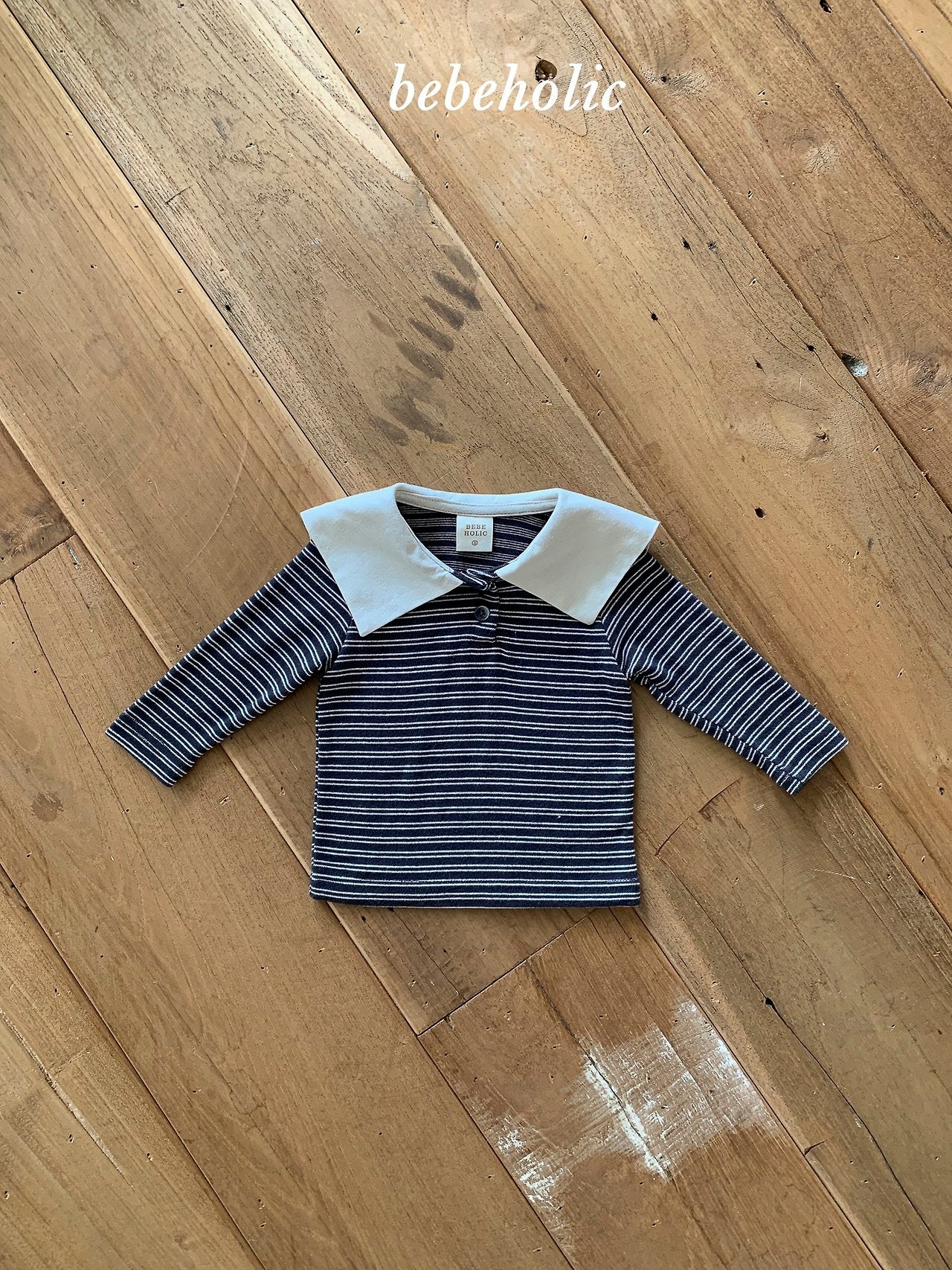 ［bebe holic］Stripe sailor collar tops