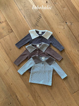 ［bebe holic］Stripe sailor collar tops