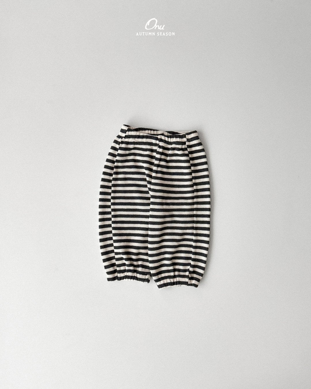 ［onu］Waffle stripe jogger pants