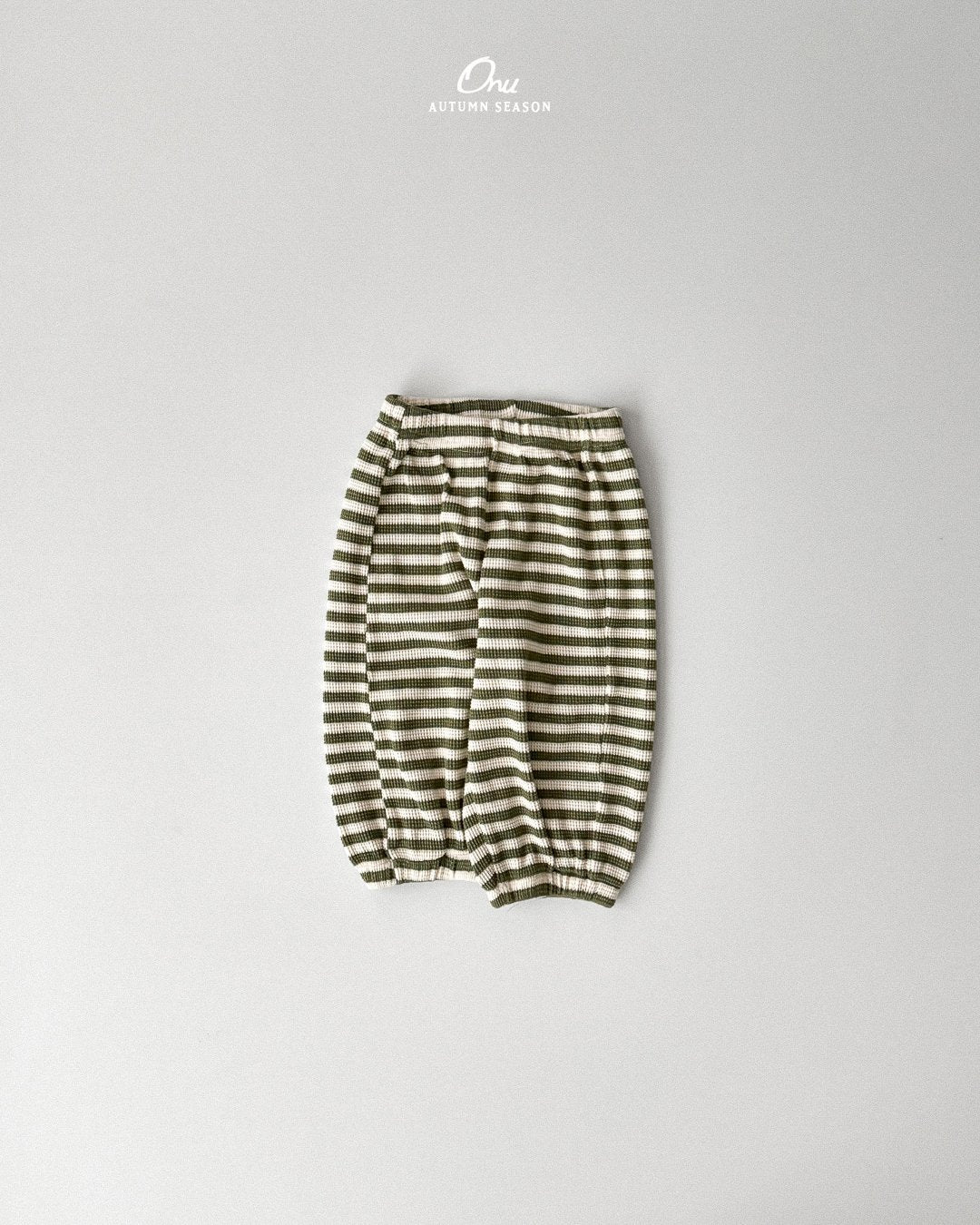 ［onu］Waffle stripe jogger pants