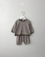 ［onu］Waffle stripe jogger pants
