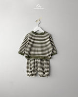 ［onu］Waffle stripe jogger pants