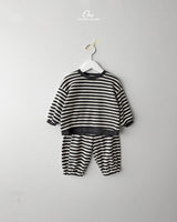 ［onu］Waffle stripe jogger pants