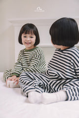 ［onu］Waffle stripe jogger pants
